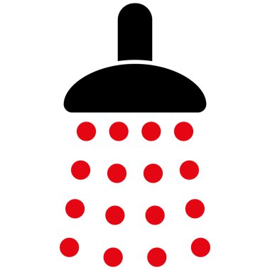 Duş düz vektör simgesi