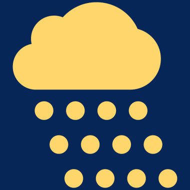 Yağmur bulutu düz vektör simgesi