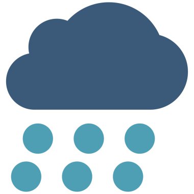 Yağmur bulutu düz vektör simgesi