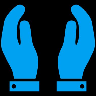 Bakım el düz vektör simgesi