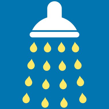 Duş düz vektör simgesi