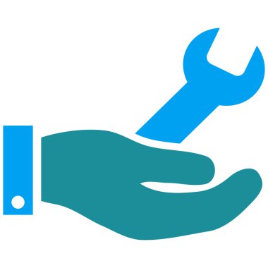 servis düz vektör sembolünü onar