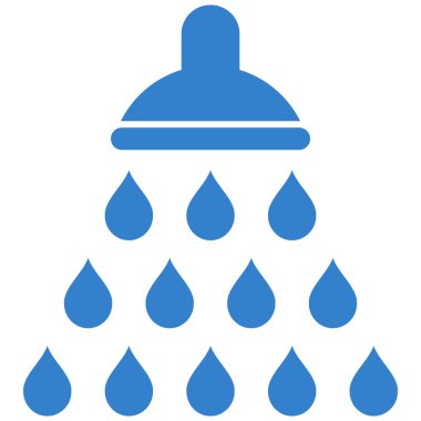 Duş düz vektör simgesi