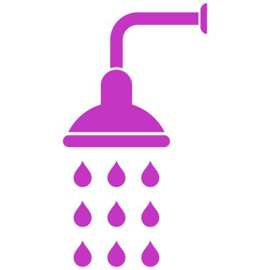 Duş düz vektör simgesi