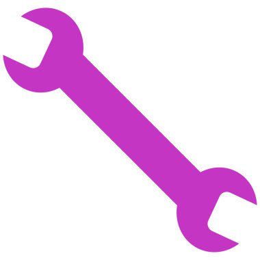 Wrench Flat Vector Symbol