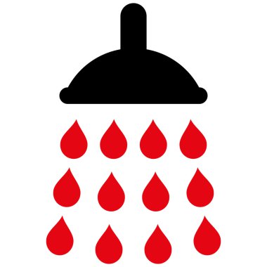 Duş düz vektör simgesi