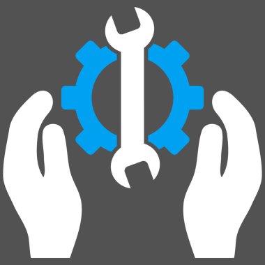 servis düz vektör sembolünü onar