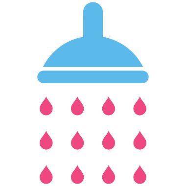 Duş düz vektör simgesi