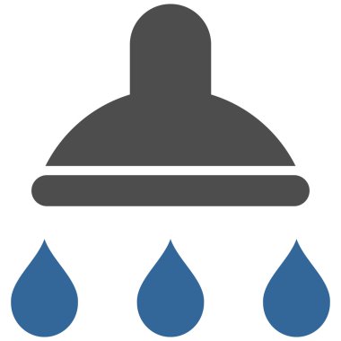 Duş düz vektör simgesi