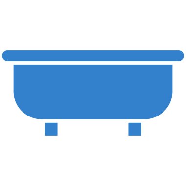 Küvet düz vektör simgesi