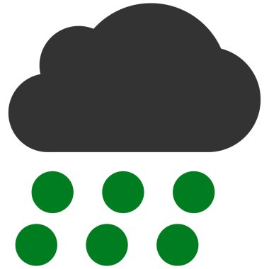 Yağmur bulutu düz vektör simgesi