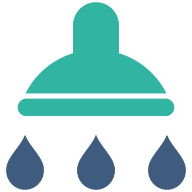 Duş düz vektör simgesi