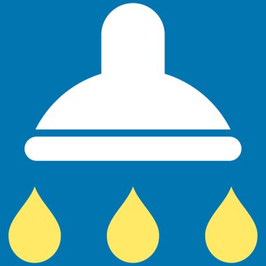 Duş düz vektör simgesi