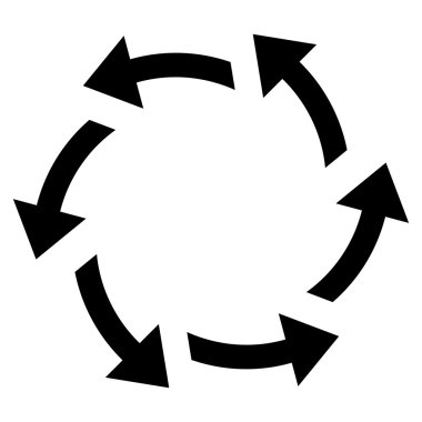 Santrifüj oklar düz vektör simgesi