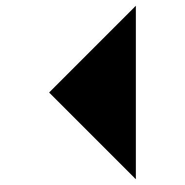 Ok ucu sol düz vektör simgesi