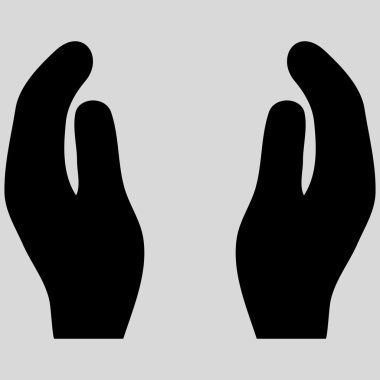 Bakım el düz vektör simgesi