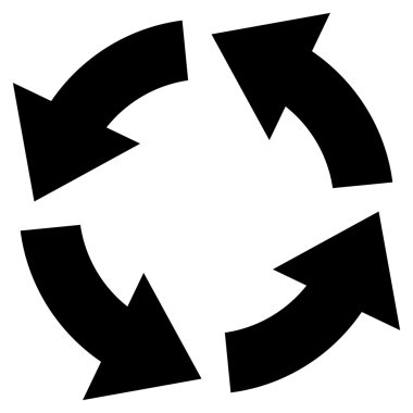 Dolaşım düz vektör simgesi