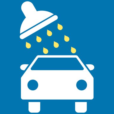 Oto yıkama düz vektör simgesi