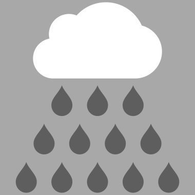 Yağmur bulutu düz vektör simgesi