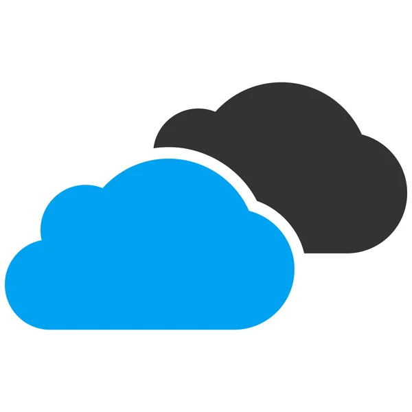 Symbole vectoriel plat des nuages — Image vectorielle
