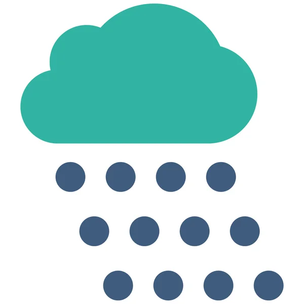 Rain Cloud Flat Vector Symbol — Stock Vector