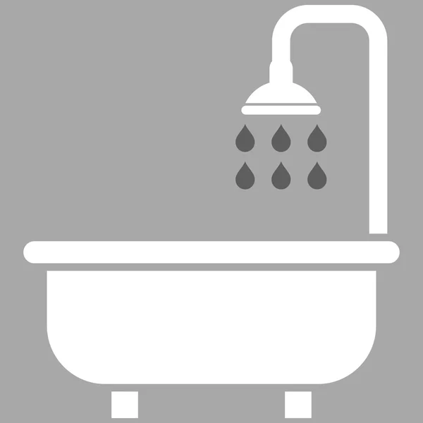 Shower Bath Flat Vector Symbol — Stockvector