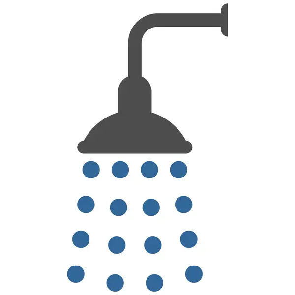 Símbolo de vector plano de ducha — Vector de stock