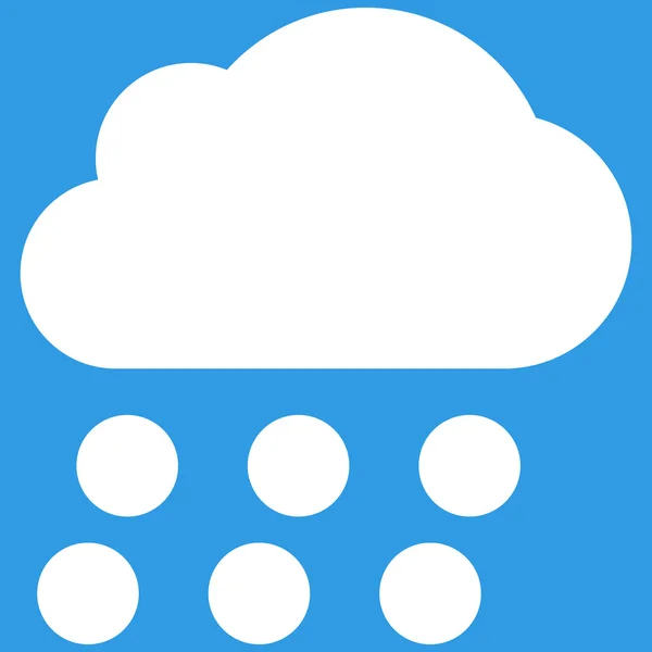 Nube de lluvia Símbolo vectorial plano — Vector de stock