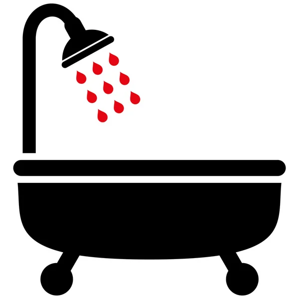 Σύμβολο επίπεδη διάνυσμα ντους μπανιέρα — Διανυσματικό Αρχείο