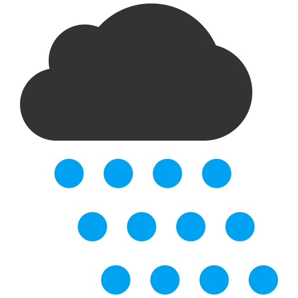 Rain Cloud Flat Vector Symbol — Stock Vector