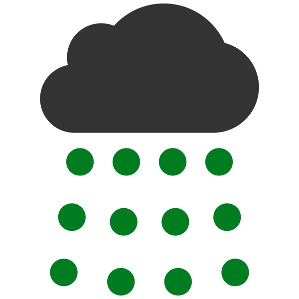 Rain Cloud Flat Vector Symbol — Stock Vector