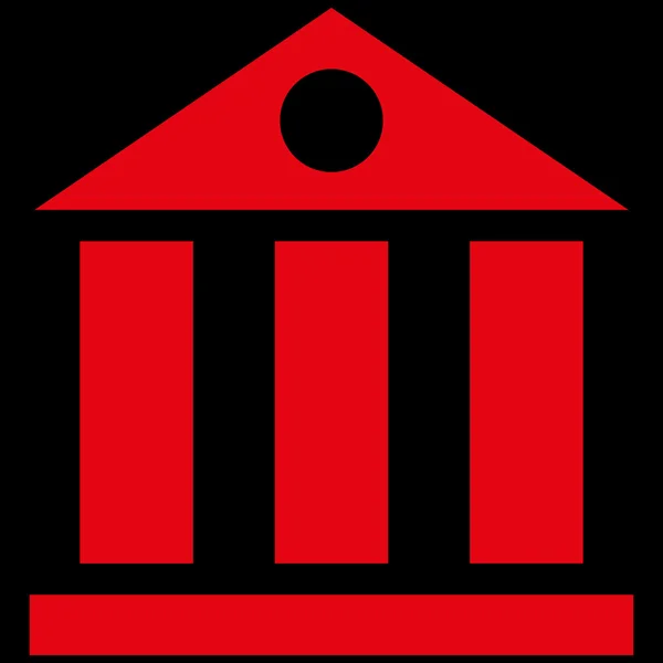 Bank Building Flat Vector Symbol — Stockvector