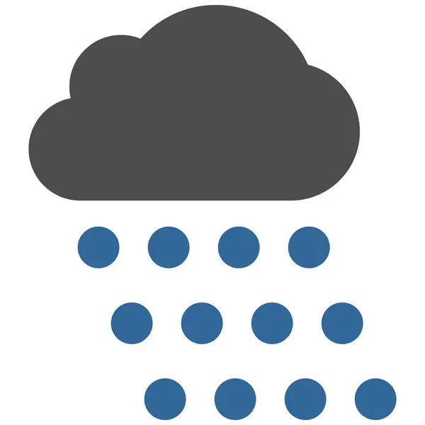 Regen Cloud platte Vector symbool — Stockvector