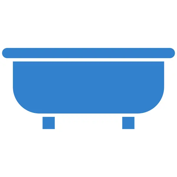 Bathtub Flat Vector Symbol — Stock Vector