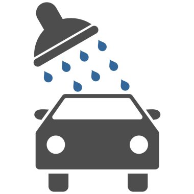 Oto yıkama düz vektör simgesi