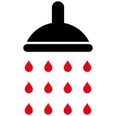 Duş düz vektör simgesi