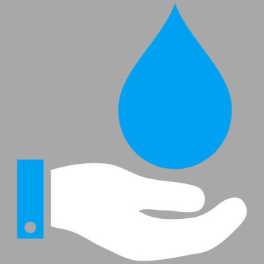 Su hizmet düz vektör simgesi