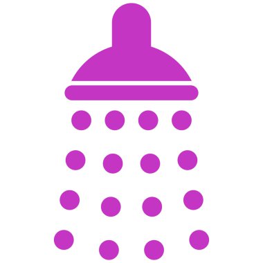 Duş düz vektör simgesi