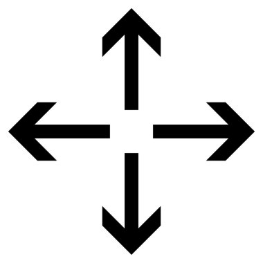 Oklar düz vektör simgesini genişletin