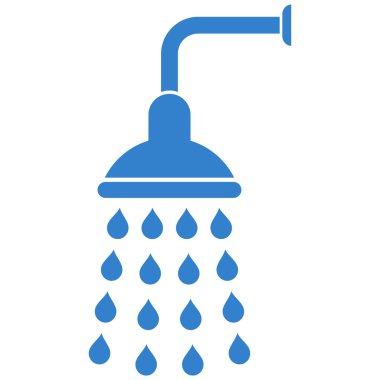 Duş düz vektör simgesi