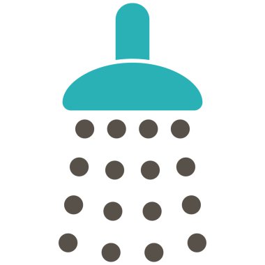 Duş düz vektör simgesi