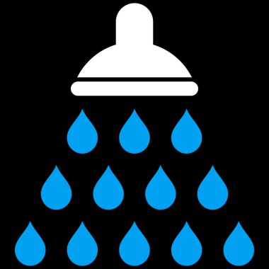 Duş düz vektör simgesi