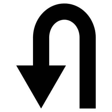 Geri düz vektör simge açmak