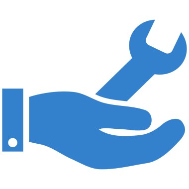 servis düz vektör sembolünü onar