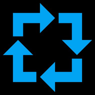 Geri dönüşüm düz vektör simgesi