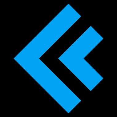 Shift Sol düz vektör simgesi