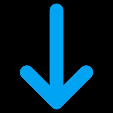 Düz vektör simgesi aşağı ok