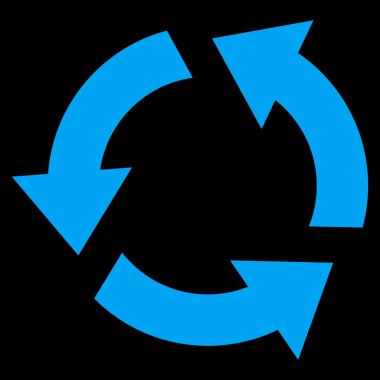 Geri dönüşüm düz vektör simgesi