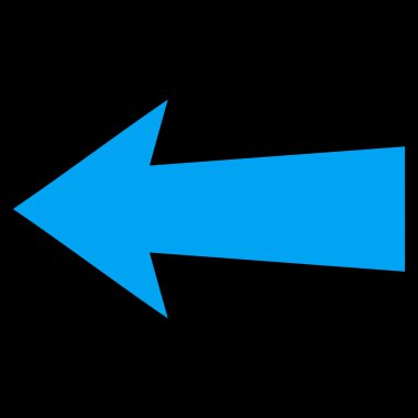 Ok sol düz vektör simgesi