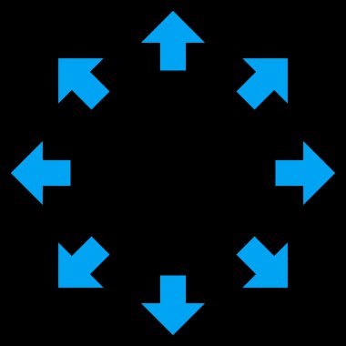 Radyal oklar düz vektör simgesi